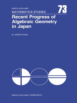 cover image of Recent Progress of Algebraic Geometry in Japan